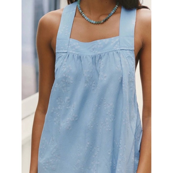 cloth & stone Dresses & Skirts - Anthropologie Celandine Ruffle Back Mini Dress Moonlight Size Medium New W/ Tags